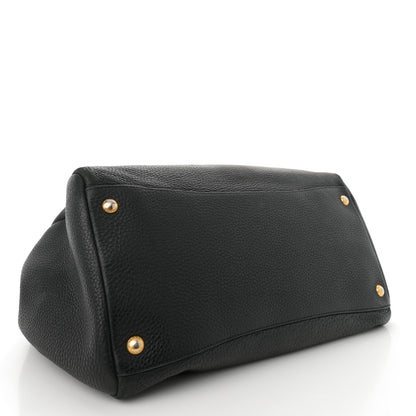 Prada Vitello Daino Shopping Satchel Black 4 of 15