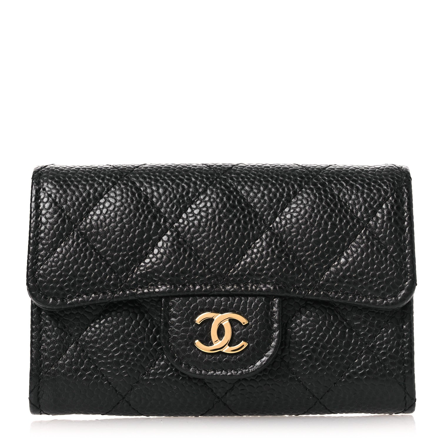Chanel Caviar Quilted Flap Card Holder Black 1 of 8
