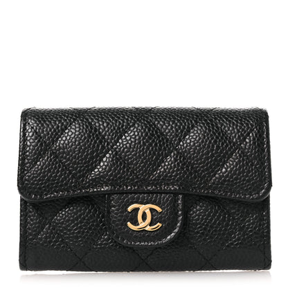 Chanel Caviar Quilted Flap Card Holder Black 1 of 8