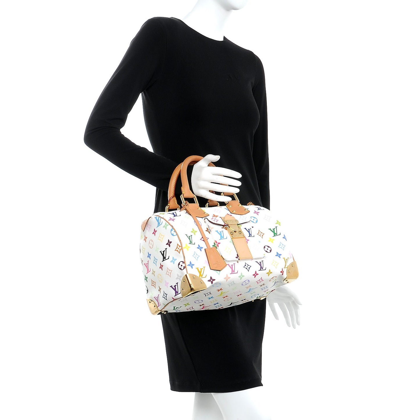 Monogram Multicolor Speedy 30 White