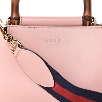 Gucci Nappa Bamboo Web Mini Nymphaea Top Handle Bag Perfect Pink Mystic White 12 of 12