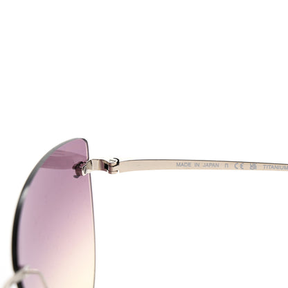 Chanel Titanium Frameless Cat Eye CC Sunglasses 4273-T Purple 10 of 16