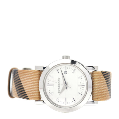 Burberry Stainless Steel Calfskin 28mm Heritage Nova Check Quartz Watch BU1387 2 of 4