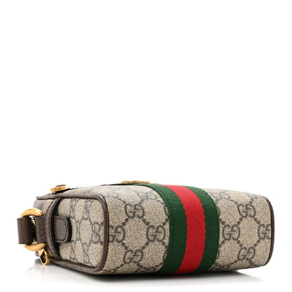 Gucci GG Supreme Monogram Web Mini Ophidia Messenger Brown 4 of 10