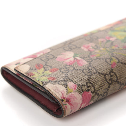 Gucci GG Supreme Monogram Blooms Continental Wallet Beige Multicolor Dry Rose 9 of 15