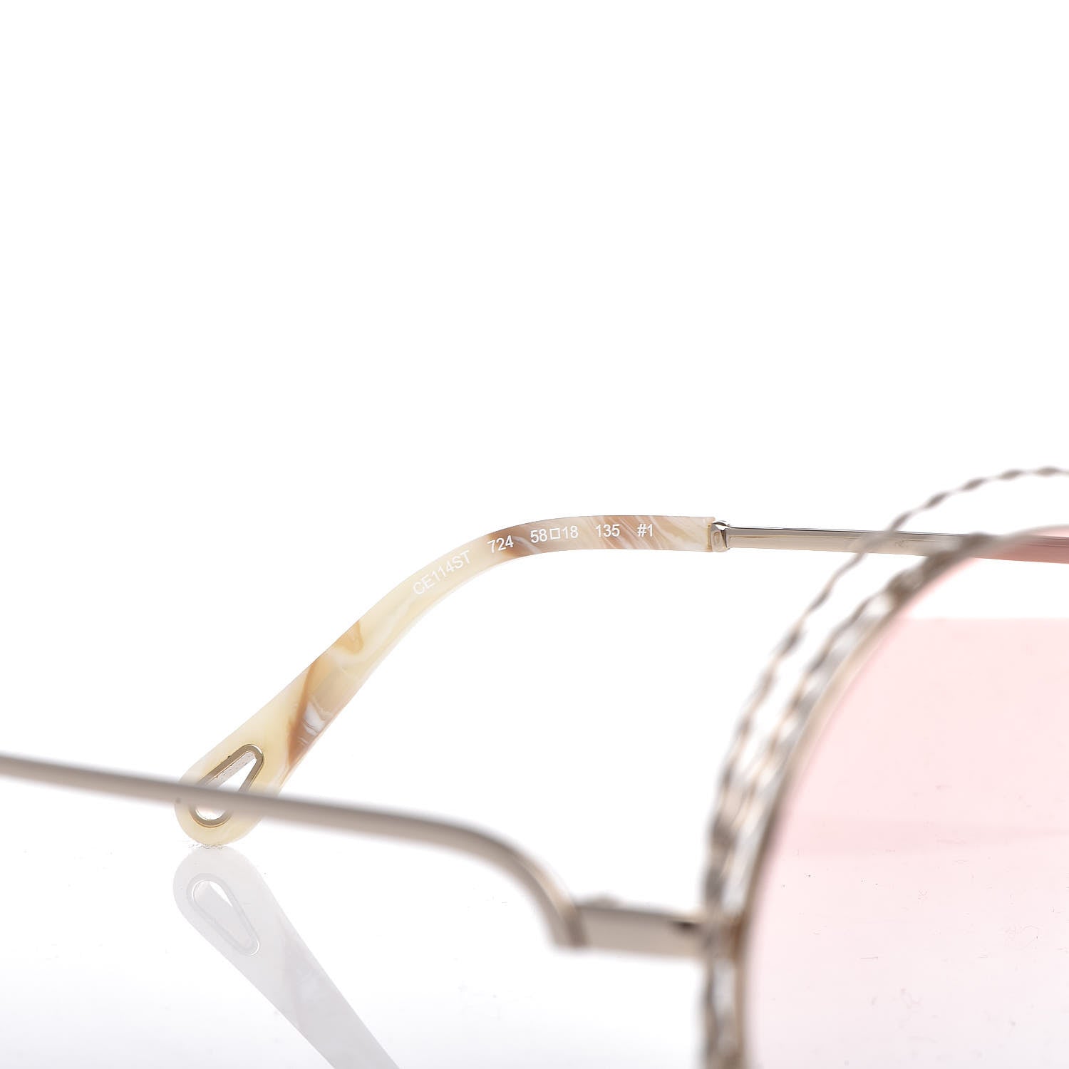 Chloe Oversized Round Carlina Oversized Round Sunglasses CE114ST Gold 6 of 6