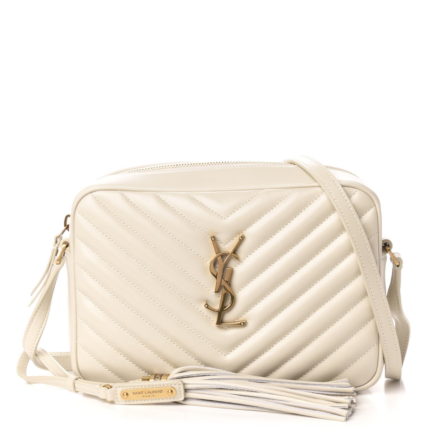 Saint Laurent Calfskin Matelasse Monogram Lou Camera Bag Crema Soft 1 of 10