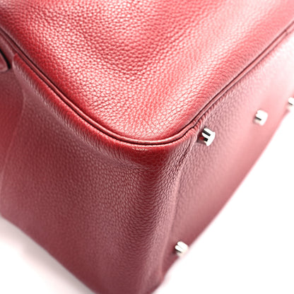 Hermes Taurillon Clemence Lindy 34 Rouge Grenat 8 of 10