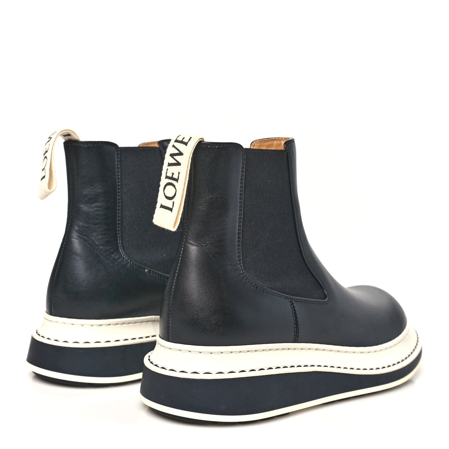 Loewe Calfskin Logo Chelsea Mens Boots 38 Black 4 of 9