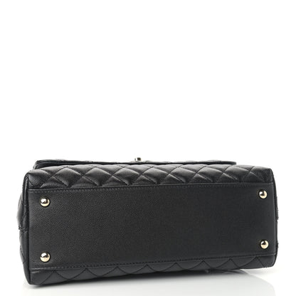 Chanel Caviar Quilted Small Coco Handle Flap Black 4 of 8