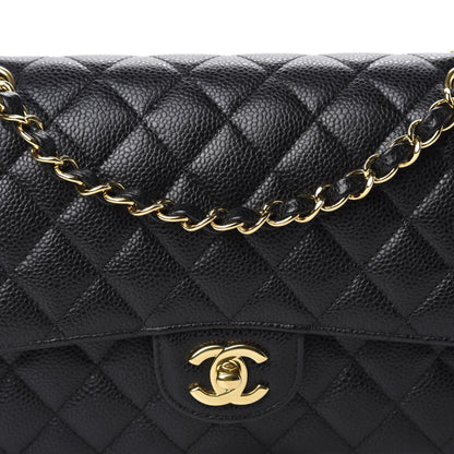 Chanel Caviar Quilted Medium Double Flap Black 10 of 10