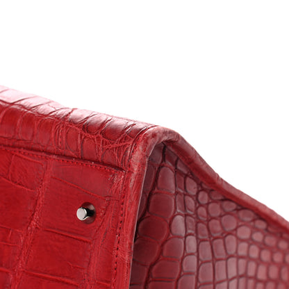 Balenciaga Crocodile Classic Silver Hardware Work Red 9 of 11