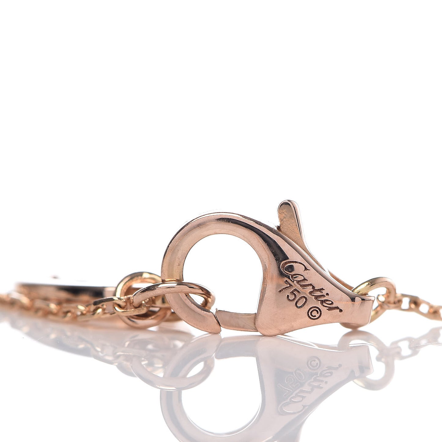 18K Pink Gold Diamond Heart Paved Pendant Necklace
