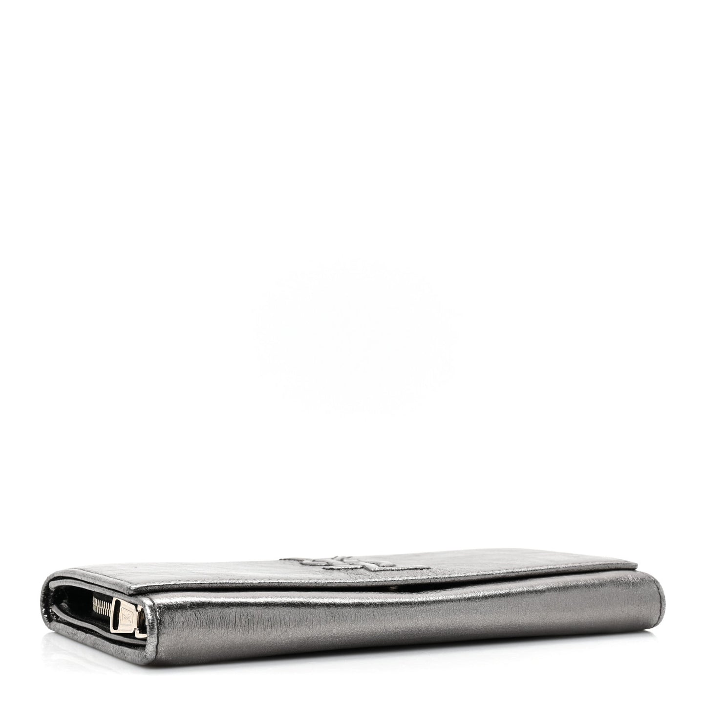 Metallic Calfskin Monogram Belle De Jour Clutch Silver