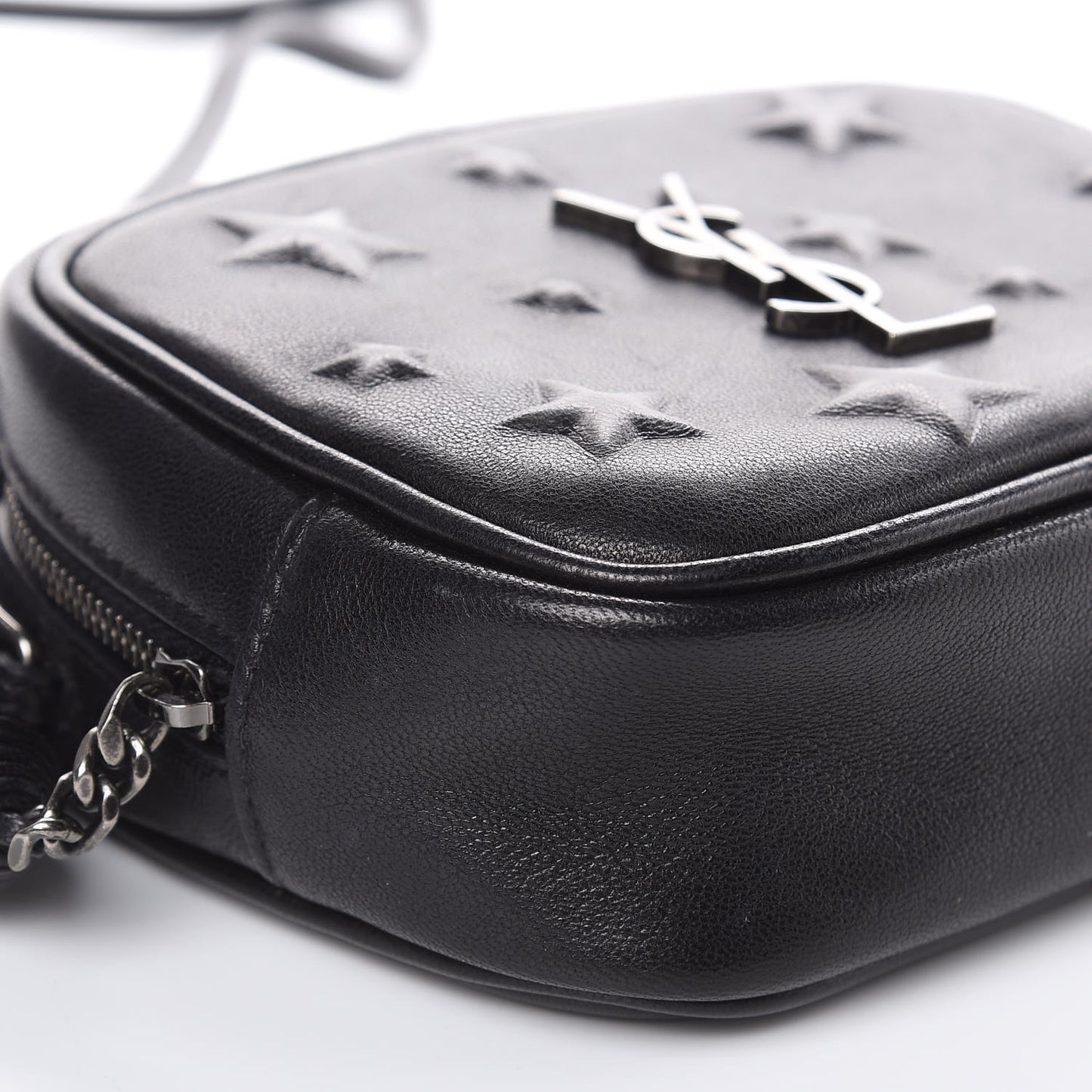 Nappa Embossed Star Monogram Blogger Bag Black