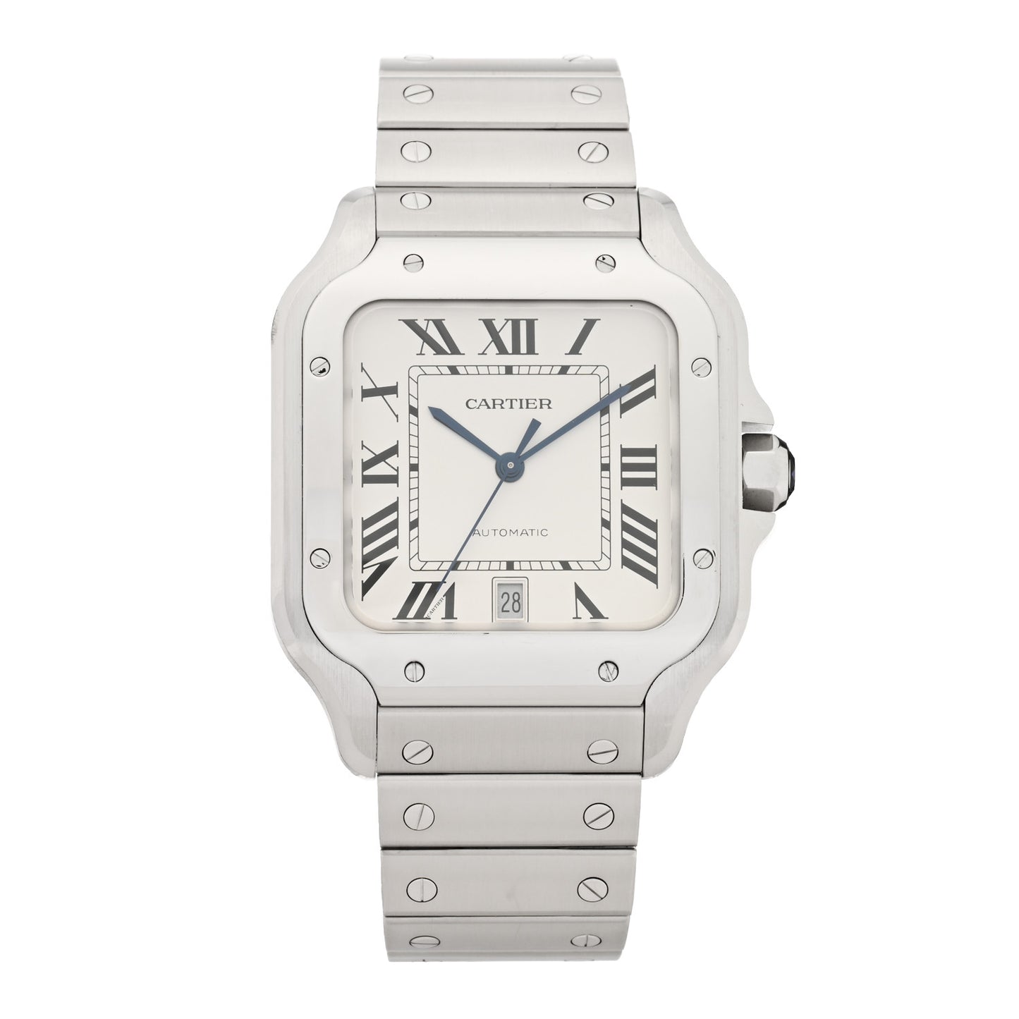 Stainless Steel 39.8mm Santos De Cartier Automatic Watch