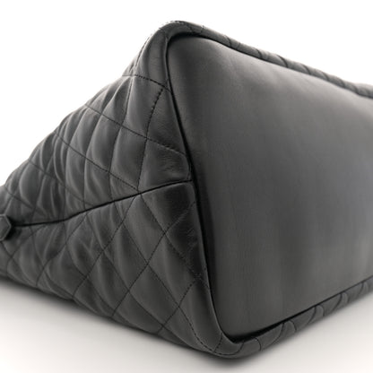 Saint Laurent Calfskin Quilted ES Giant Travel Bag Black 9 of 12