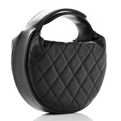 Chanel Caviar Quilted Polly Pocket Pouch Hobo Black 3 of 11