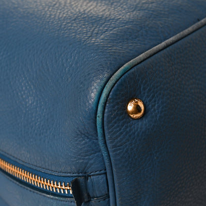 Prada Vitello Daino Side Zip Tote Cobalto 9 of 18
