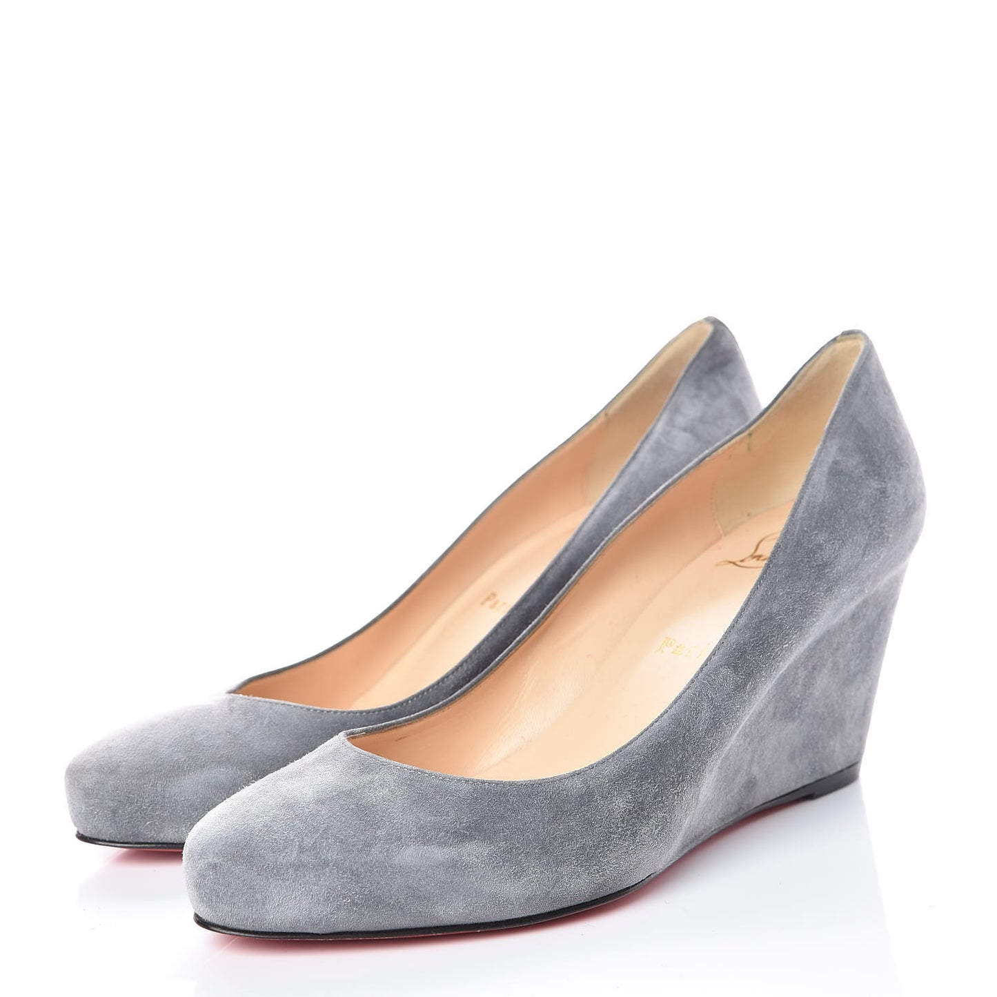 Veau Velours Melissa Wedges 39 Grey