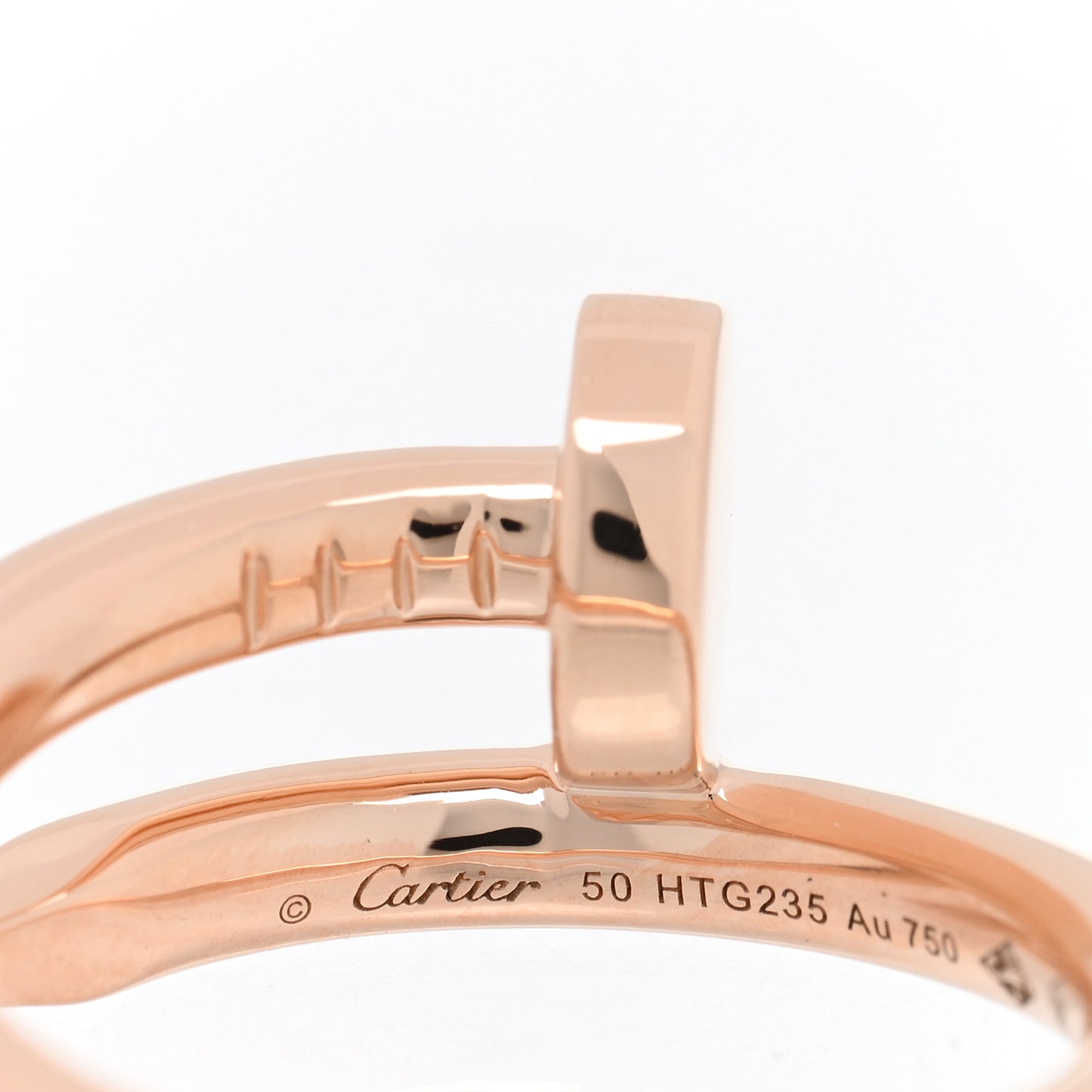 18K Pink Gold Juste Un Clou Ring 50 5.25