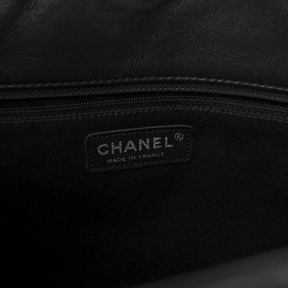 Chanel Calfskin Quilted In The Business North South Tote Black Black 6 of 9