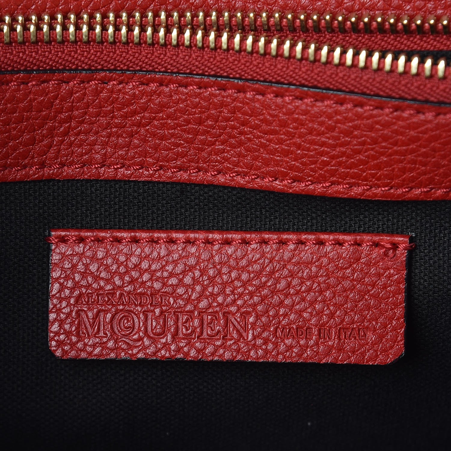 Alexander McQueen Grained Calfskin Padlock Crossbody Bag Red 6 of 10
