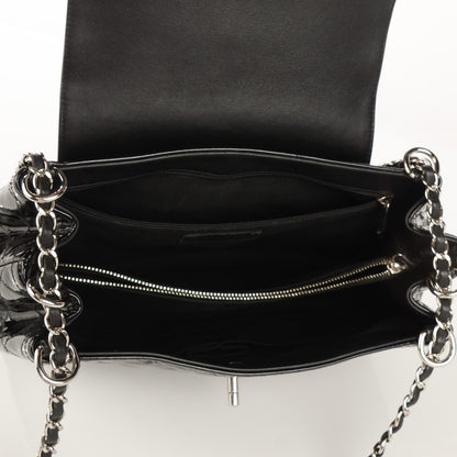 Chanel Patent Quilted Coco Shine Large Accordion Flap Black 6 of 9