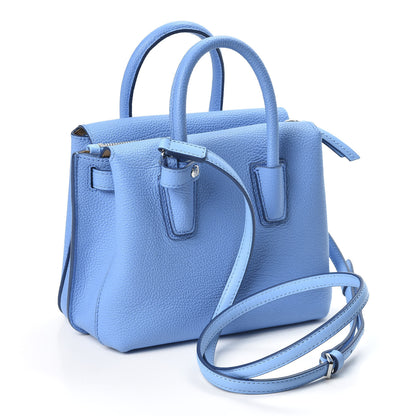 MCM Grained Calfskin Mini Milla Tote Mediterranean Blue 2 of 7