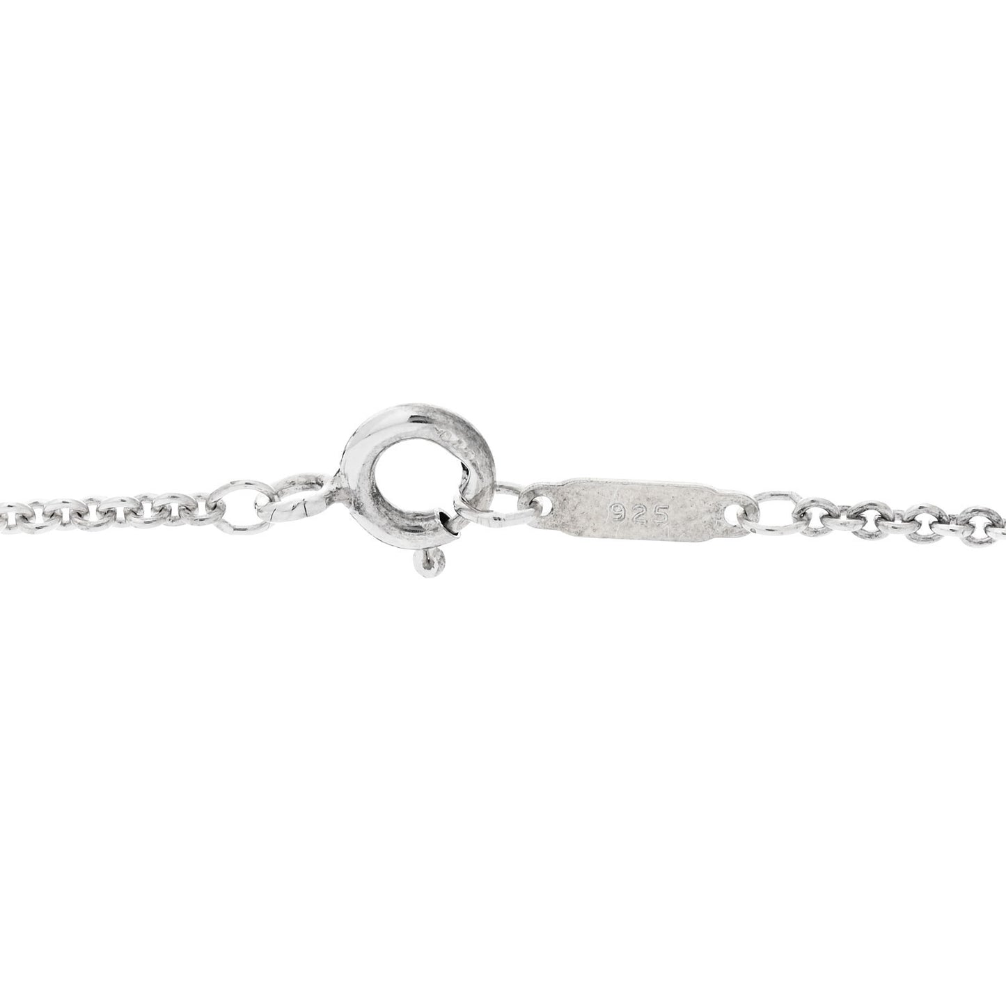 Sterling Silver Cushion Square Link Pendant Necklace