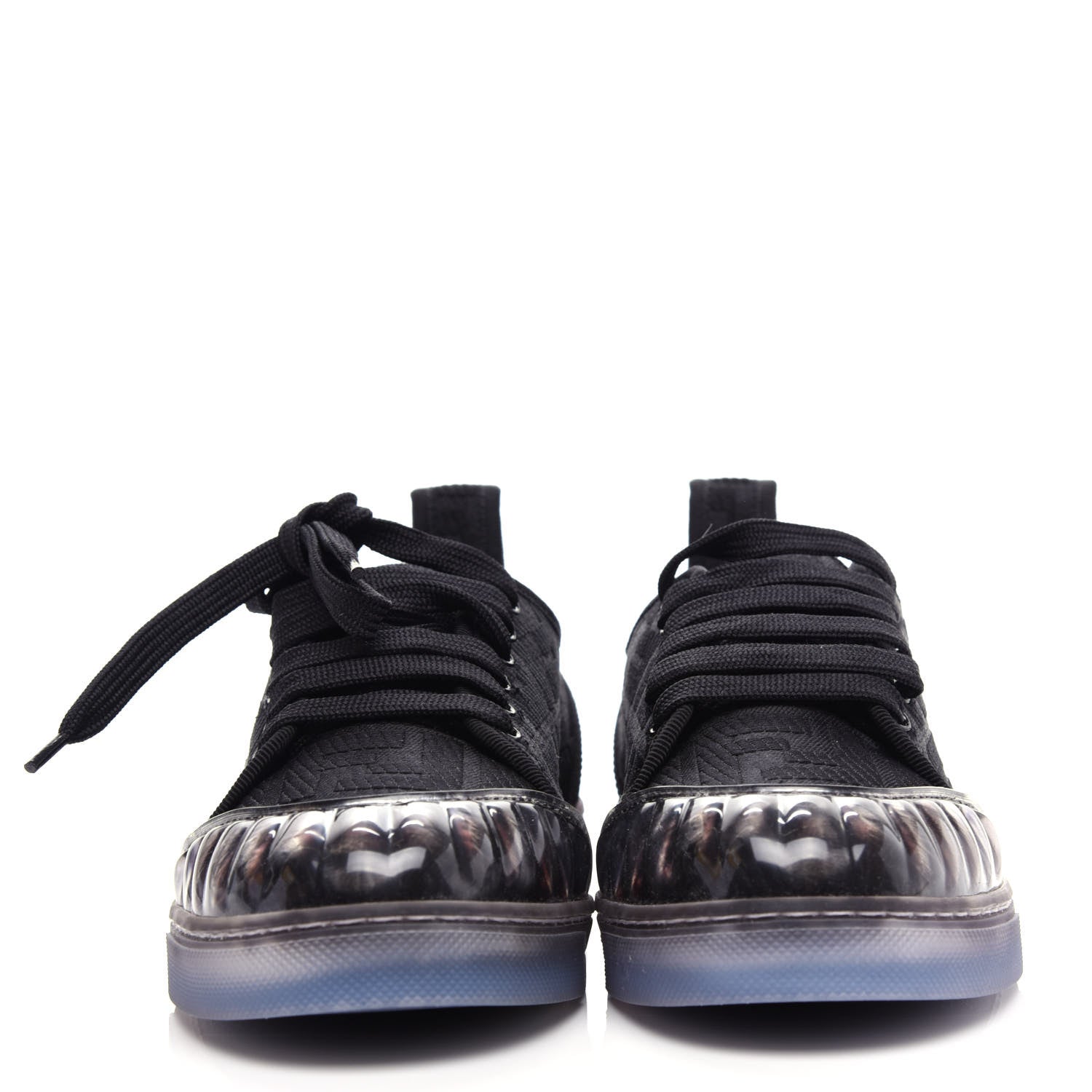 Fendi Corda FF Promenade Low Top Sneakers 37.5 Black 2 of 10