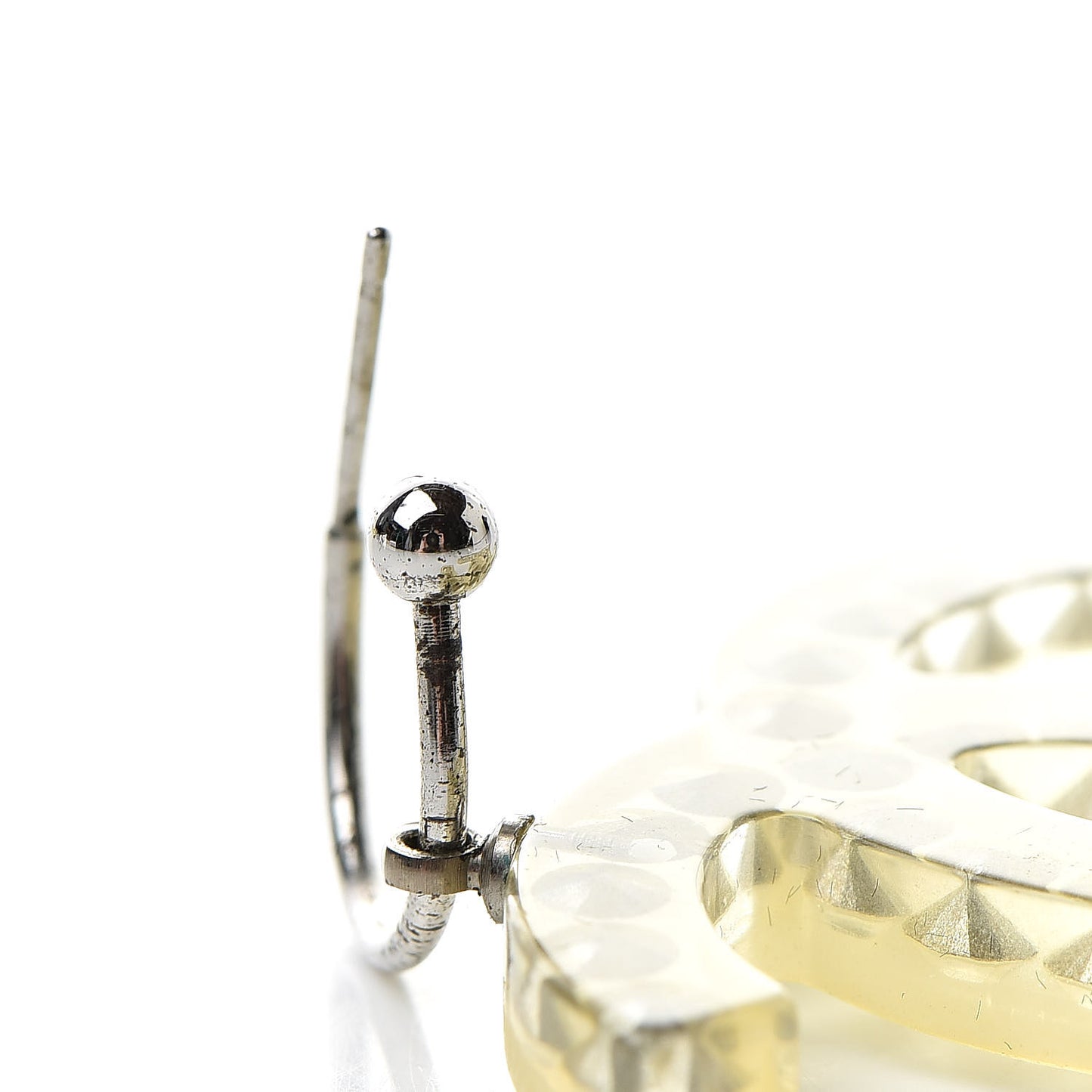 Resin CC Drop Earrings Transparent