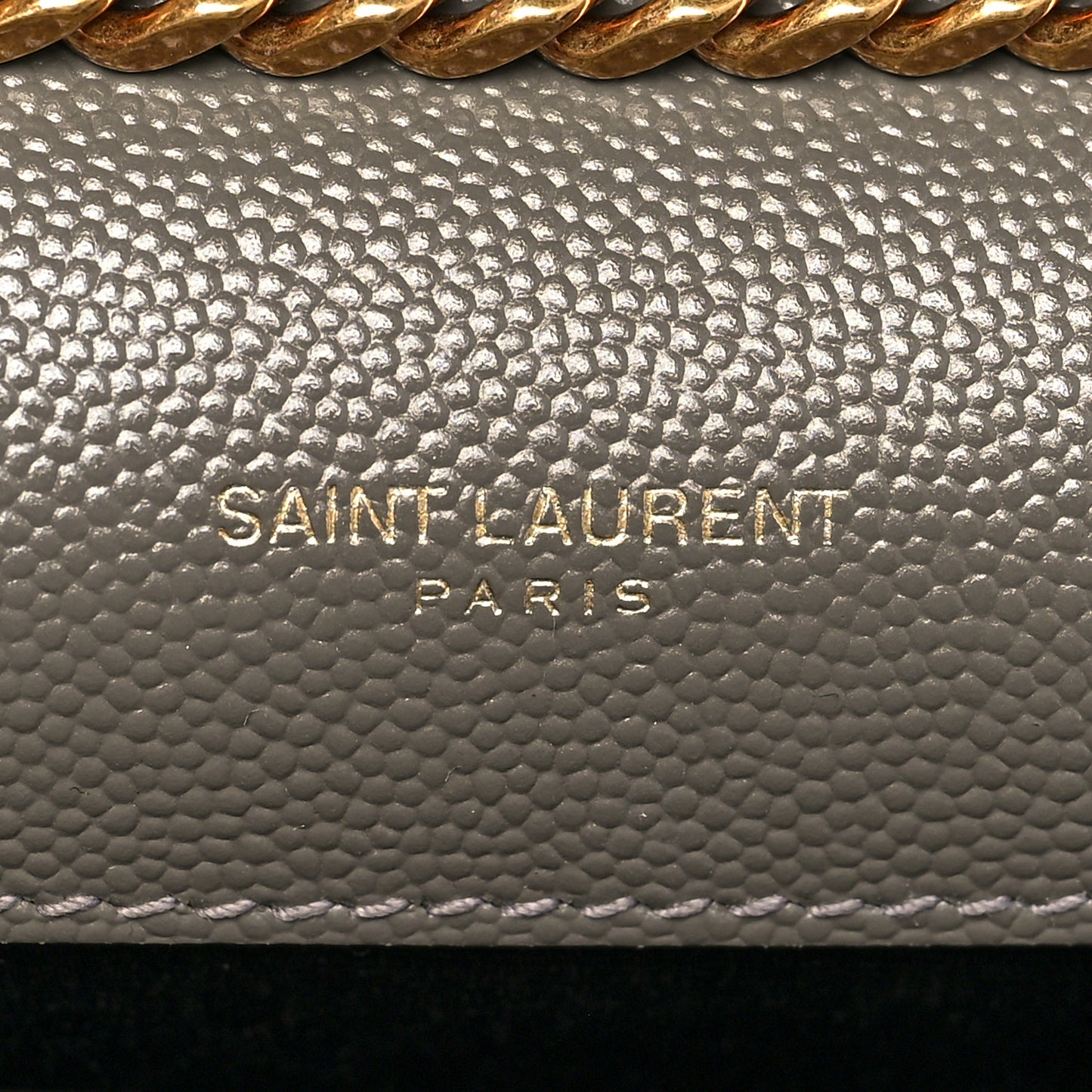 Grain De Poudre Medium Classic Monogram Kate Satchel Earth Grey