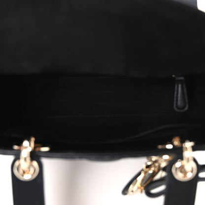 Christian Dior Lambskin Cannage Small Lady Dior With Strap Black 5 of 11