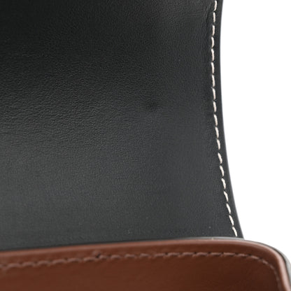 Burberry Calfskin Giant Check E-Canvas Note Crossbody Bag Dark Birch Brown 8 of 13