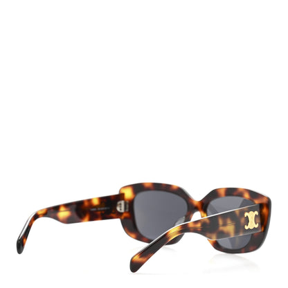Celine Acetate Triomphe 04 Sunglasses CL 40216U Dark Havana 4 of 8