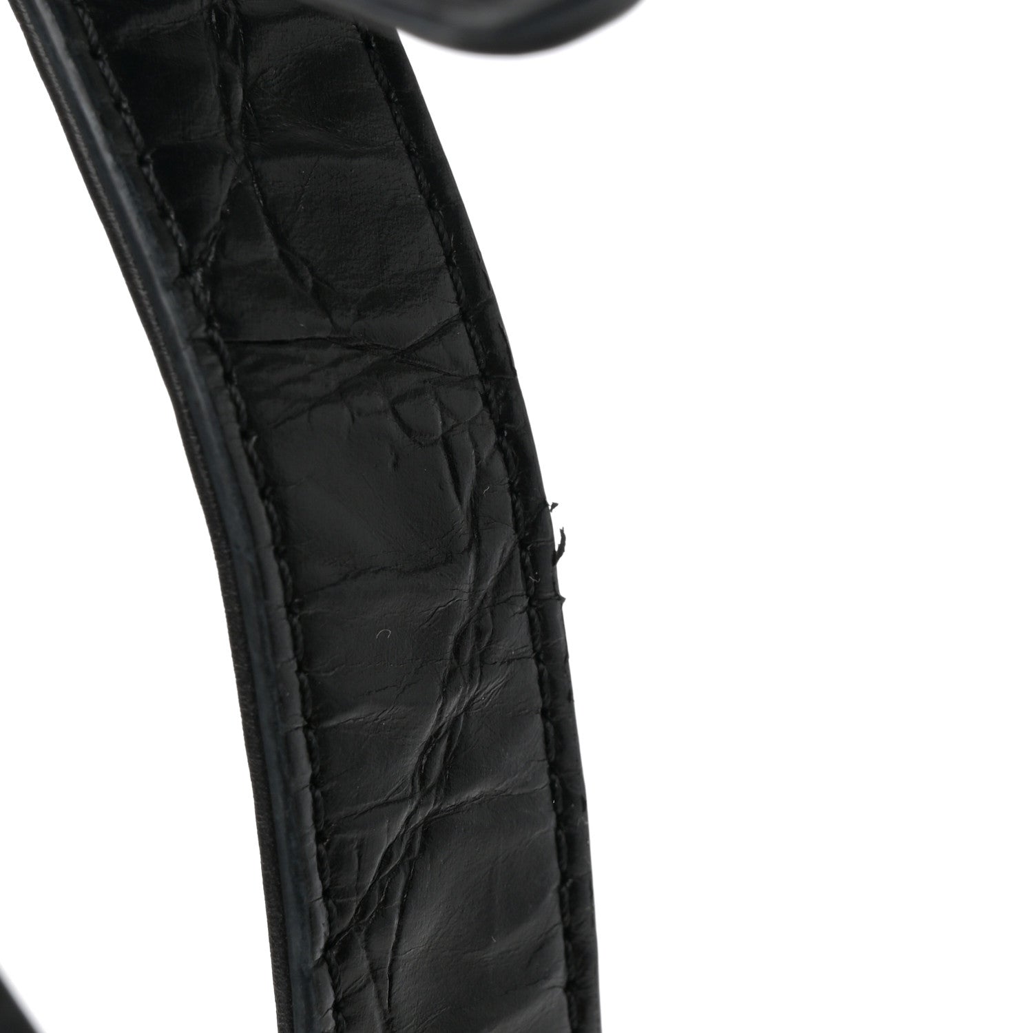 Chanel Calfskin Crocodile Embossed Graffiti Cocodile Medium Boy Flap Black Gold 14 of 16