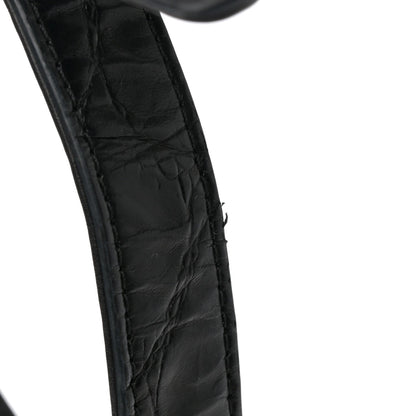 Chanel Calfskin Crocodile Embossed Graffiti Cocodile Medium Boy Flap Black Gold 14 of 16
