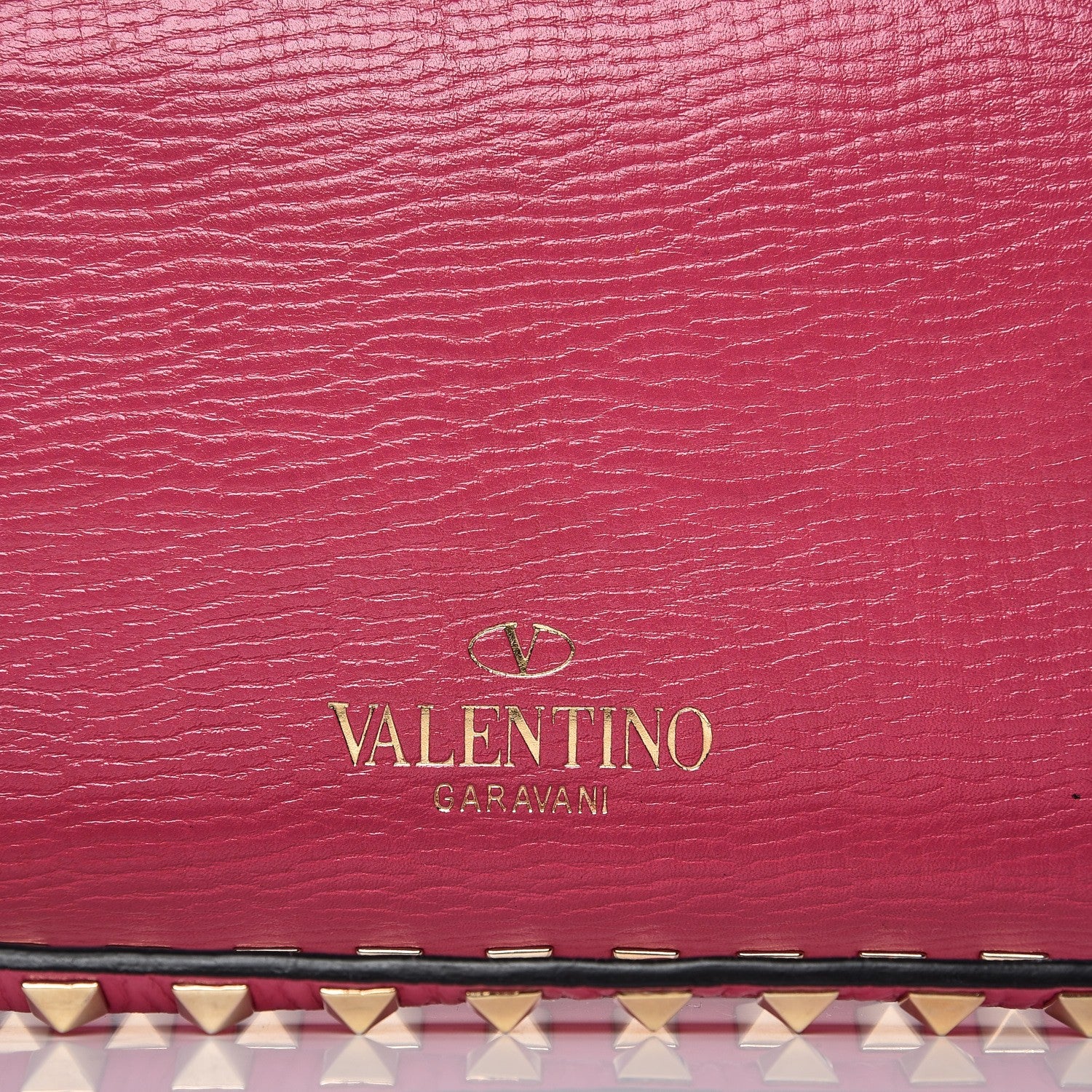 Valentino Garavani Textured Calfskin Medium Rockstud Tote Pop Fuxia 9 of 13
