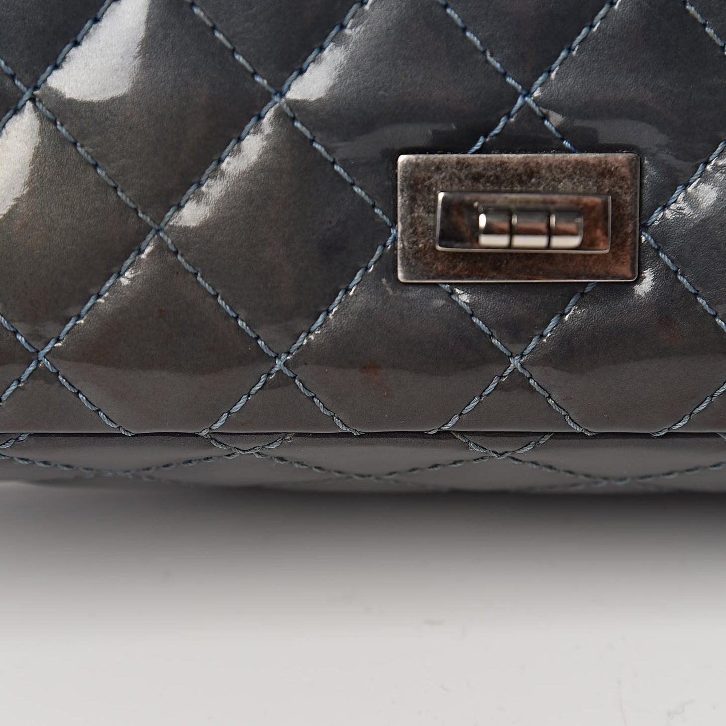 Patent Quilted 2.55 Reissue 225 Flap Blue