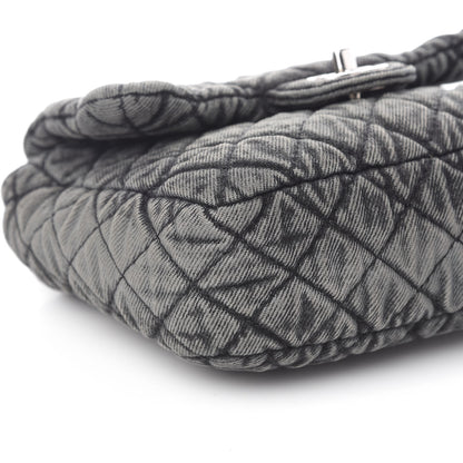 Chanel Washed Denim Quilted Small Denimpression Flap Grey Black 8 of 10