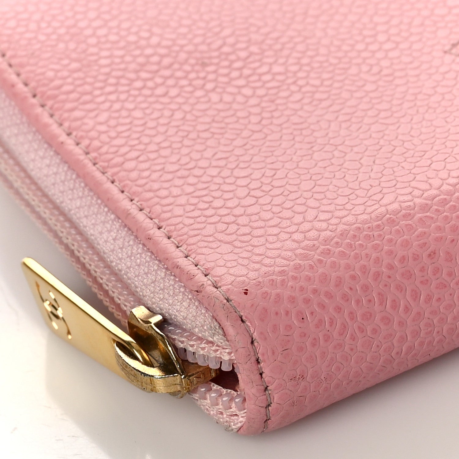 Chanel Caviar Large Timeless CC Zip Around Wallet Pink 9 of 15