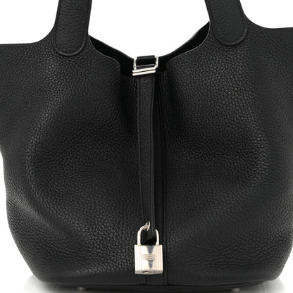 Hermes Taurillon Clemence Picotin Lock 22 MM Black 8 of 10
