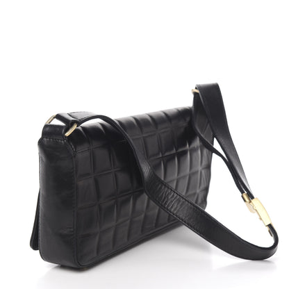 Chanel Lambskin Quilted CC Chocolate Bar Flap Black 2 of 9