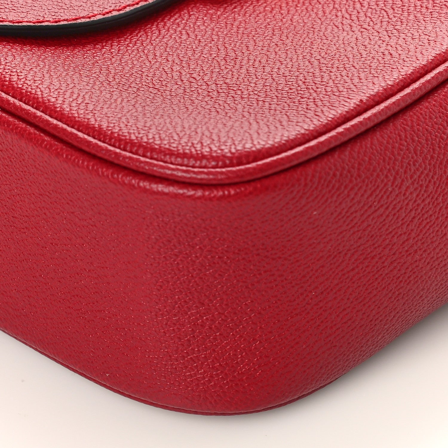 Burberry Soft Grain Calfskin Small Buckle Zip Bag Red 8 of 8