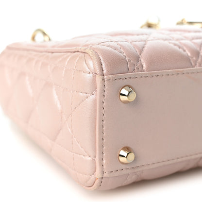 Christian Dior Lambskin Cannage Mini Lady Dior Blush 8 of 10