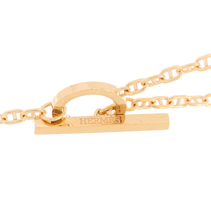 Hermes 18K Rose Gold Diamond GM Chaine D'Ancre Contour Pendant Necklace ST 5 of 7