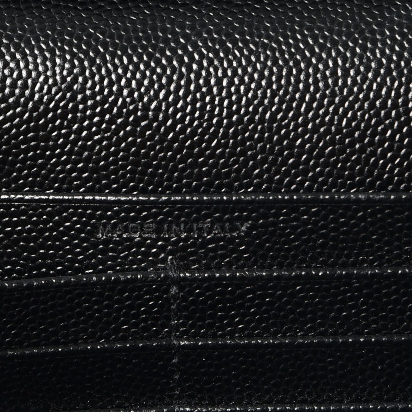 Grain De Poudre Matelasse Chevron Monogram Chain Wallet Black