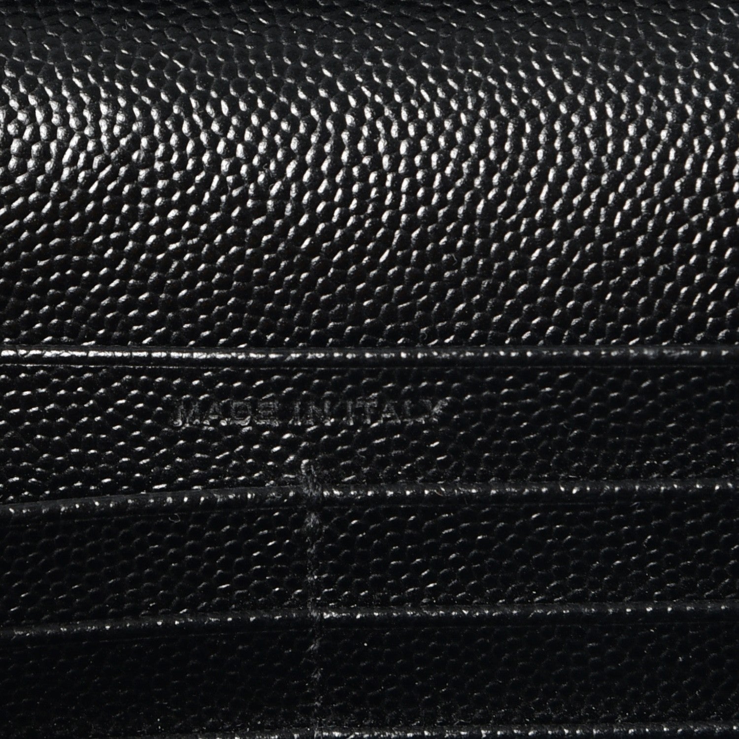 Saint Laurent Grain De Poudre Matelasse Chevron Monogram Chain Wallet Black 7 of 10