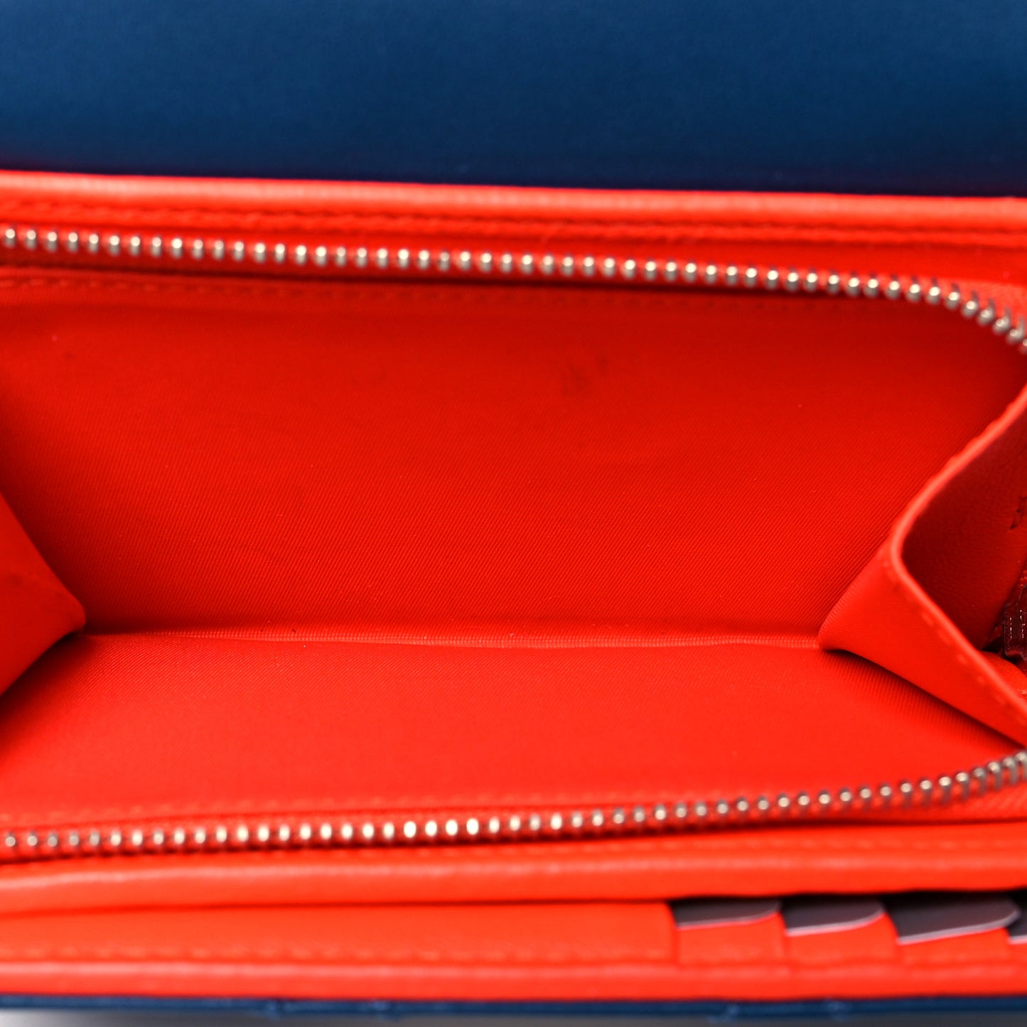 Lambskin Cannage Miss Dior Explorateur Compact Wallet Navy